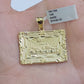 Real 10k Gold Pendant Charm Last Supper Square Jesus 10kt Yellow 1.5-3 Inch SALE