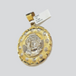 Real 10k Yellow Gold Jesus Virgin Mary Charm Pendant Two-Tone For 10kt Chain NEW