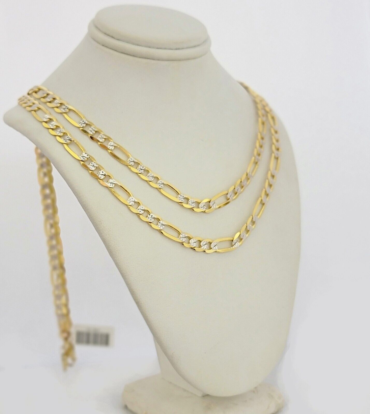 Real 10k Solid Gold Chain Figaro Link Necklace 6mm Men Women 18"-30" Inches 10kt