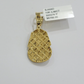 Real Diamond Pharoah Charm Pendant 10k Yellow Gold 0.85 CT Natura Chain Necklace