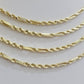 Real 10k Yellow Gold Milano Rope Chain Necklace 18"-24"Inches 3mm 10kt Men Women