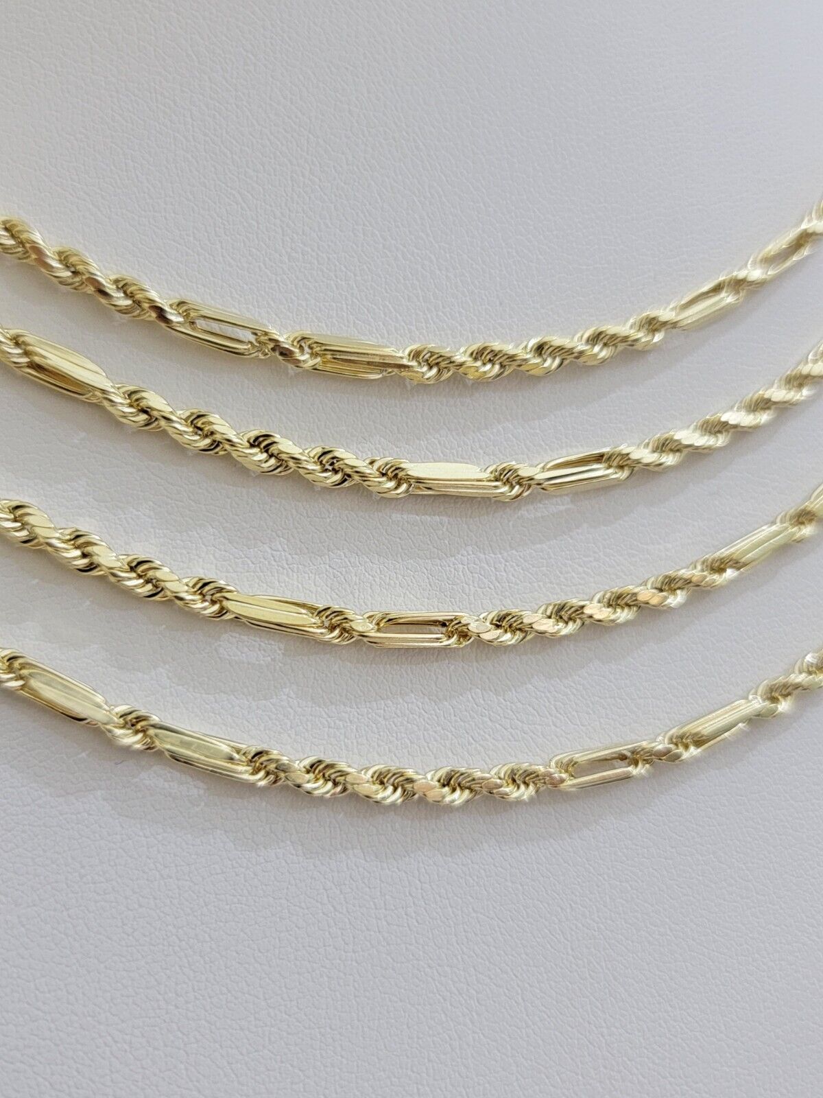 Real 10k Yellow Gold Milano Rope Chain Necklace 18"-24"Inches 3mm 10kt Men Women