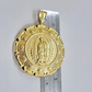 Jesus Virgin Mary Charm Pendant Real 10k Yellow Gold For 10kt Chain Necklace New