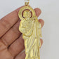 10k San Judas Charm Pendant Mens REAL 10Kt Saint Jude Yellow Gold