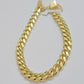 Solid 10k Gold Bracelet Cuban Link 8mm 7.5" Miami Cuben REAL 10k Yellow Gold Men