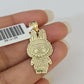 10k Cartoon Monster Charm Pendant Men Women 10kt Real Yellow Gold