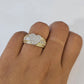 10k Heart Ring Yellow Gold Men Women Real Genuine
