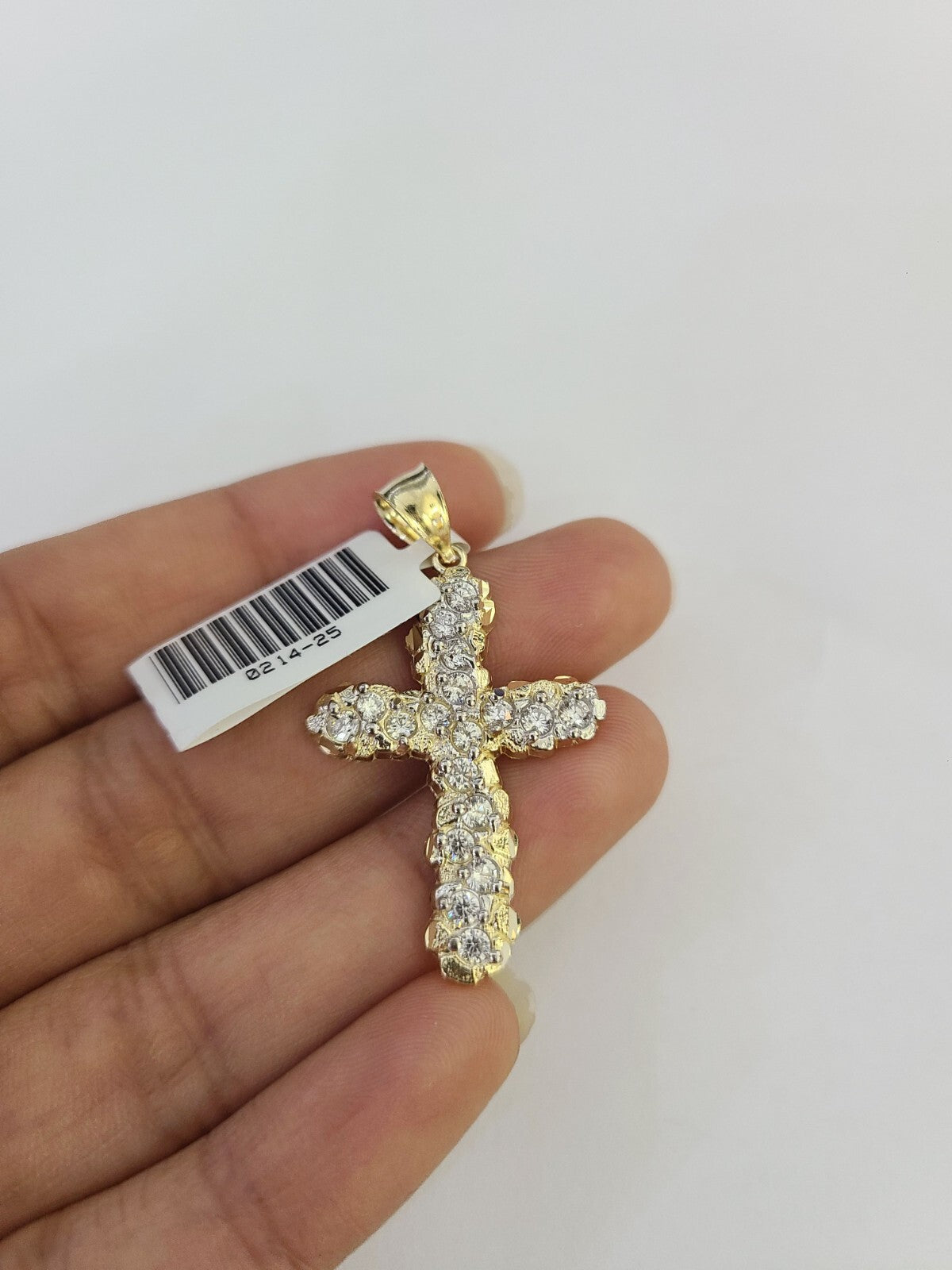 10k Jesus Cross Charm Pendant REAL 10Kt Yellow Gold Genuine Religious