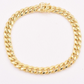 14k Bracelet Miami Cuban Link 7mm 7.5" Inch Real 14kt Yellow Gold Men Women