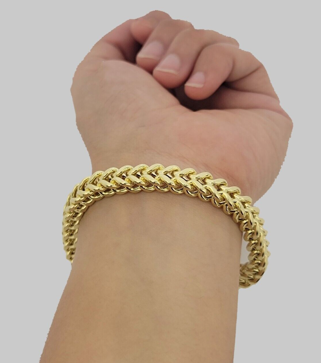 Real 10k Yellow Gold Franco Bracelet 8" Inches 8mm 10kt Men Women BRAND NEW SALE