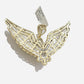 Real Gold Diamond Angel Wing Charm Pendant 10k yellow Gold 1.17 CT Mens 1.5 Inch