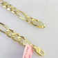 Real 14k Yellow Gold Figaro Bracelet 8mm 8 Inch Lobster Clasp Brand New 14KT