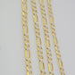 Real 10k Solid Gold Chain Figaro Link Necklace 5.5mm Men Women 18-30 Inches 10kt