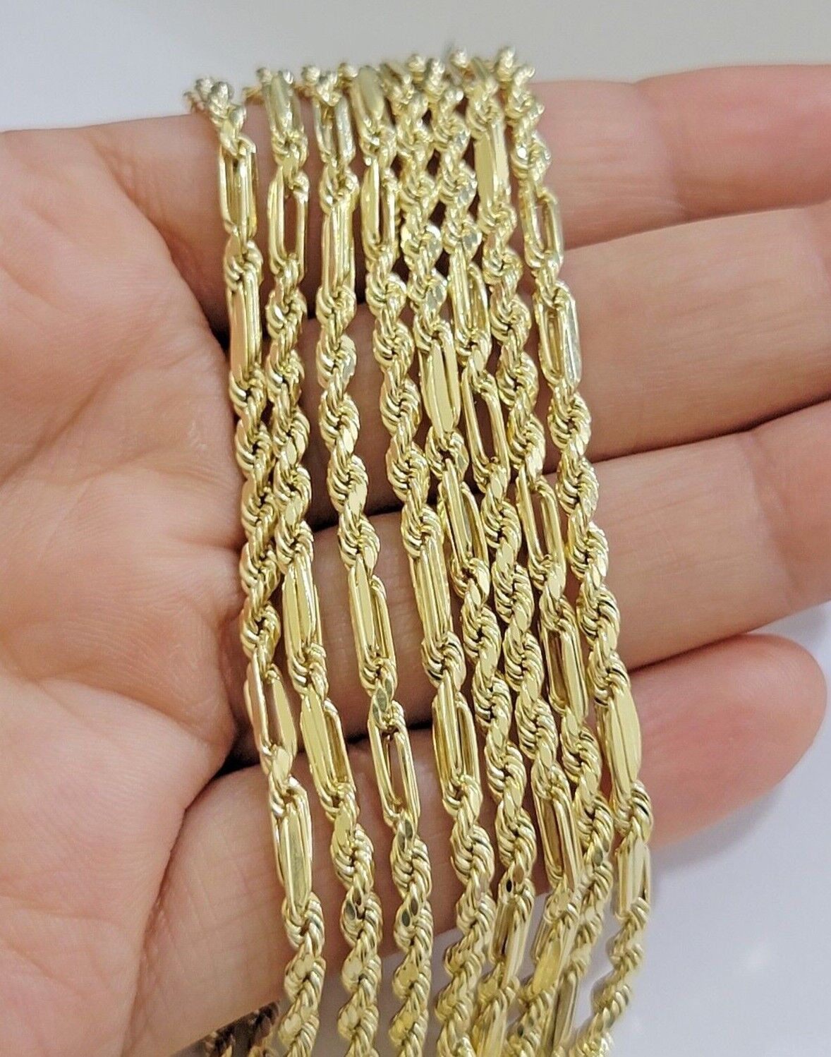 Real 10k Yellow Gold Milano Rope Chain Necklace 18"-24"Inches 3mm 10kt Men Women