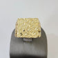 14k Nugget Ring Yellow Gold Women Men Real Genuine 14KT