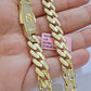 Real 14k Yellow Gold Monaco Chain Necklace 20" 22'' 24'' 26" Inch 9mm 14kt SALE