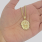 10kt Gold Miami Cuban Chain Lion Head Charm Pendant 3mm 16-28 Inch Necklace SALE