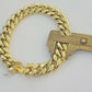 14k Yellow Gold Bracelet Mens Miami Cuban Link 13mm 8.5 Inch Box Clasp REAL