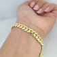 REAL 14k Gold Bracelet Miami Cuban Link 7mm 8.5 Inch Solid Box Clasp 10KT