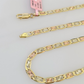 14k Gold Solid Valentino Necklace 24" Chain Trio-Gold 4mm Womens 14Kt Brand New