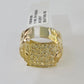 10k Nugget Ring Yellow Gold Women Men Real Genuine 10Kt