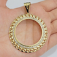 Real 10k Yellow Gold Bezel Charm Pendant Round Mexican Centenario Coin 10kt SALE