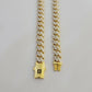 10k Gold Monaco Chain Necklace 7mm 18" Two-tone Diamond Cut REAL 10kt Gold SALE