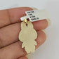 10k Cartoon Monster Charm Pendant Men Women 10kt Real Yellow Gold