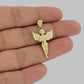 10k Gold Franco Chain Praying Angel Charm Pendant 1.5mm 16-24 Inch Necklace SALE