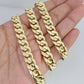 Real 14k Mens Chain Miami Cuban Link Necklace 22" 9mm 14KT Gold Sale, HOLLOW