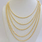 Real 18k Yellow Gold Rope Chain Necklace 20 Inch 2mm Men Women 18 KT SOLID, SALE