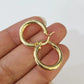 Real 10k Hoop Earrings Yellow Gold Real Men Women