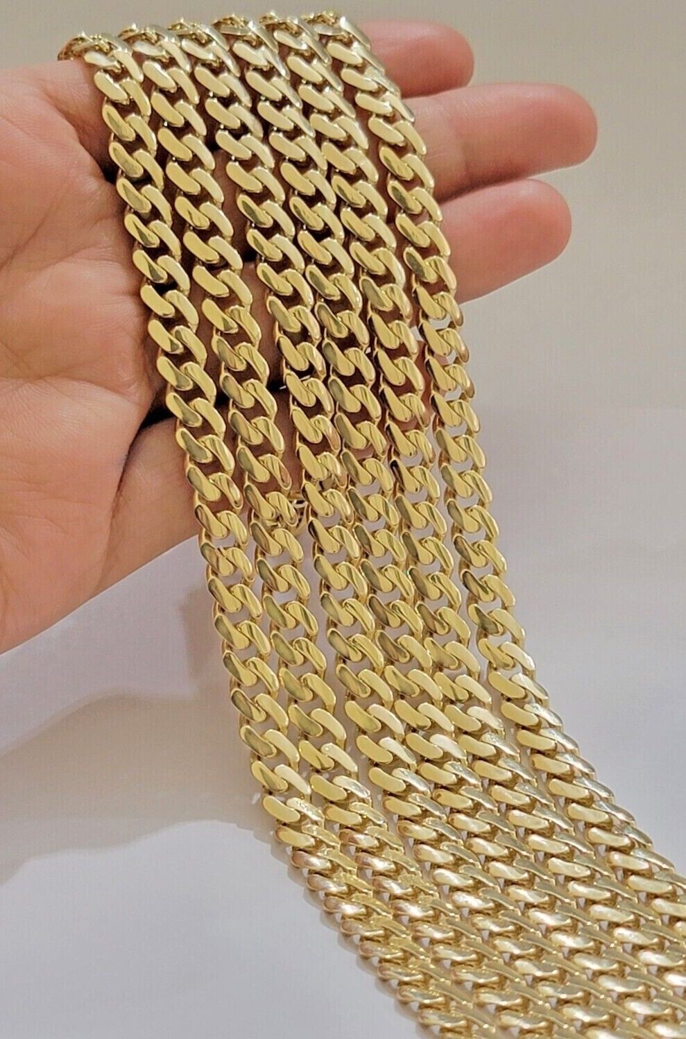 Real 14k Yellow Gold Monaco Chain Necklace 20" 22'' 24'' 26" Inch 7mm 14kt SALE