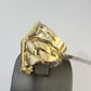 10k Nugget Ring Yellow Gold Women Men Real Genuine