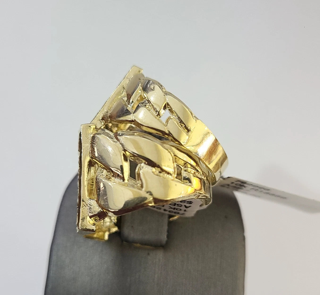 10k Nugget Ring Yellow Gold Women Men Real Genuine