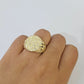 14k Nugget Ring Round Yellow Gold Women Men Real Genuine 14KT