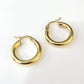 Real 10k Hoop Earrings Yellow Gold Real Men Women