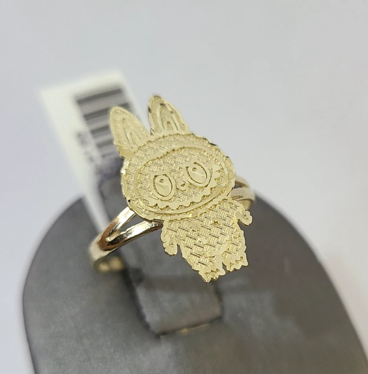 10k Cartoon Monster Ring Yellow Gold Men Women Real Genuine
