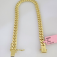 REAL 14k Gold Bracelet Miami Cuban Link 7mm 8.5 Inch Solid Box Clasp 10KT