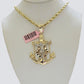 Solid 14kt Gold Rope Chain Necklace Jesus Anchor Charm Pendant 24 Inches 14k 4mm