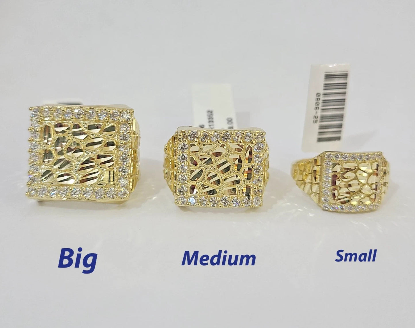 10k Nugget Ring Yellow Gold Women Men Real Genuine