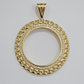 Real 10k Yellow Gold Bezel Charm Pendant Round Mexican Centenario Coin 10kt SALE