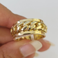 10k Miami Cuban Ring Casual Band Yellow Gold Genuine Brand New Size 6 7 8 9 10 11 & 12