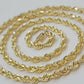 Real 10k Yellow Gold Rope Chain necklace 18 inch - 28 inch SOLID 4mm Mens Women