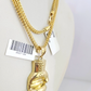 10k Gold Franco Chain Boxing Gloves Charm Pendant 2.5mm 18-24 Inches Necklace