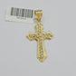 10kt Gold Milano Rope Chain Jesus Cross Charm Pendant Set 18-24'' Inch Necklace