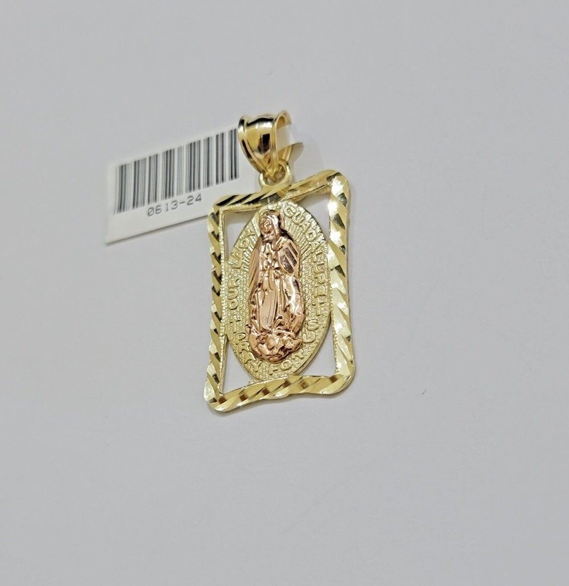 10kt Yellow Gold Rope Chain Virgin Mary Charm Pendant 18-28 Inches Necklace SALE