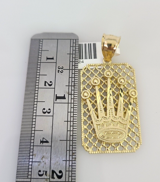 10k Crown Charm Pendant Mens Womens REAL 10Kt Yellow Gold Genuine