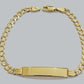 Real 10k Gold Cuban Curb Link ID Bracelet 5mm-10mm 8-8.5" Inches 10kt Name Plate