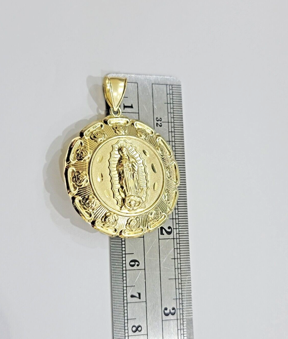 Real 10k Jesus Virgin Mary Charm Pendant Yellow Gold For 10kt Chain Necklace New